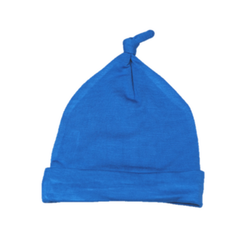 Blue Bamboo Viscose Knotted Hat