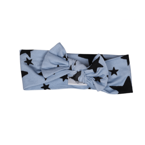 Blue Stars Bow Headband