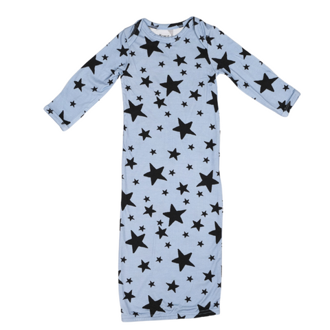 Blue Stars Bamboo Viscose Newborn Gown