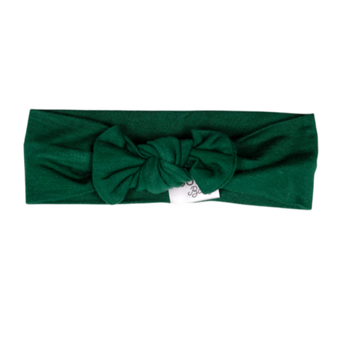 Dark Green Bow Headband