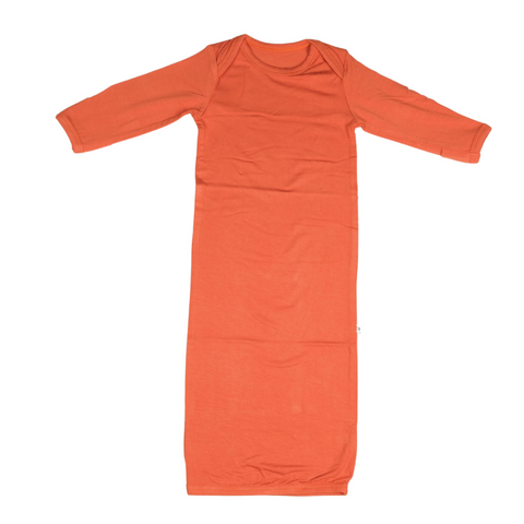 Orange Bamboo Viscose Newborn Gown