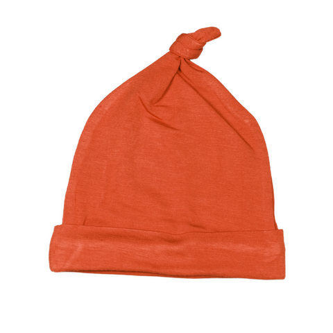 Orange Bamboo Viscose Knotted Hat