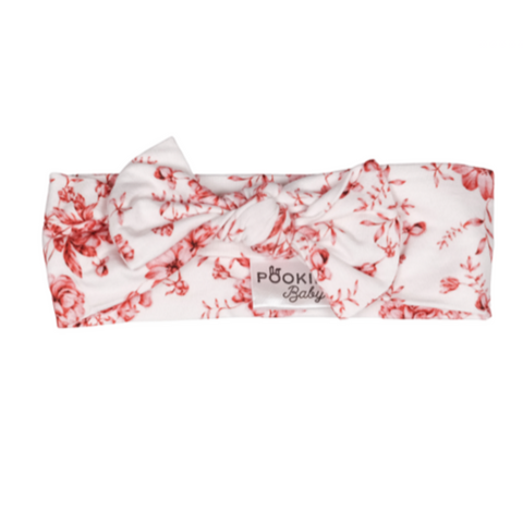 Vintage Floral Bow Headband