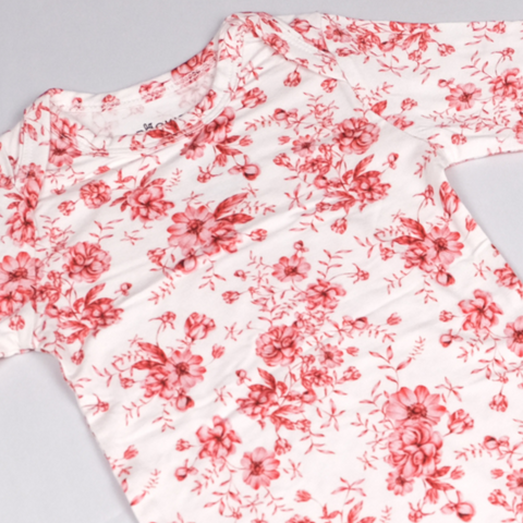 Vintage Floral Bamboo Viscose Newborn Gown