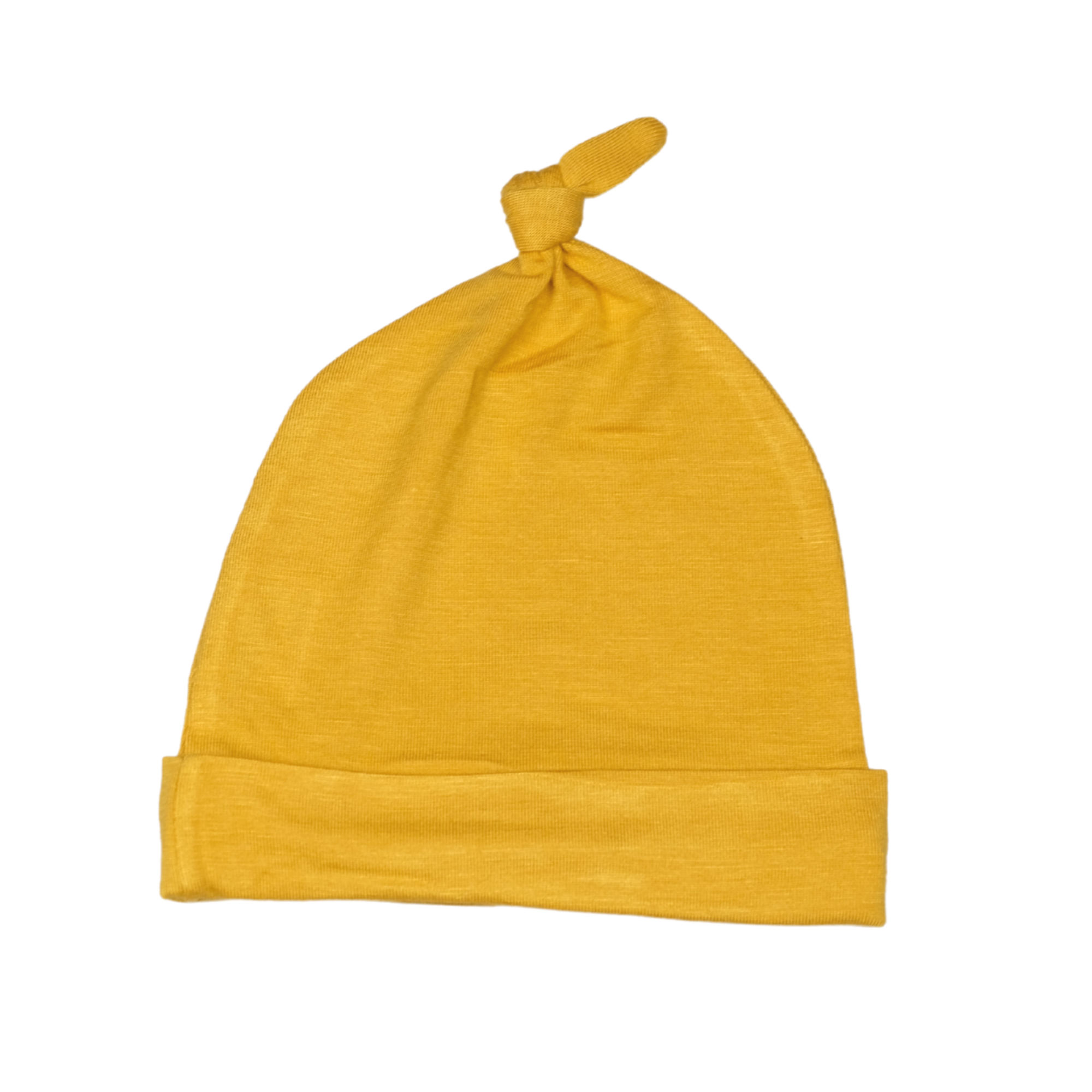 Mustard Yellow Bamboo Viscose Knotted Hat