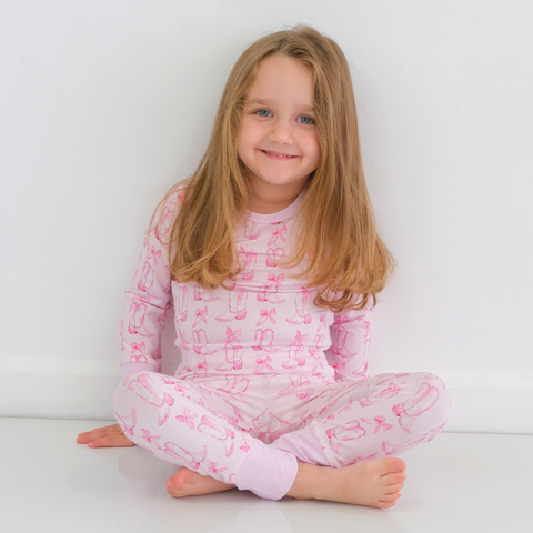 Boots and Bows Two-Piece Pajama Set