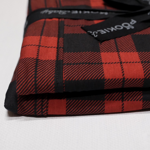 Red Plaid Triple Layer Bamboo Viscose Blanket