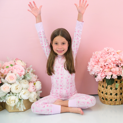 Boots and Bows Two-Piece Pajama Set