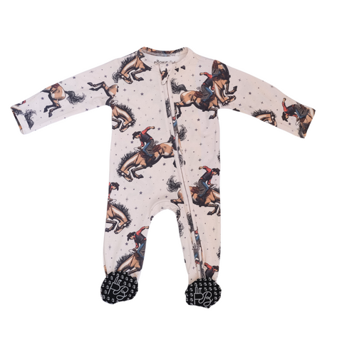 Cowboy Footie Zippered One Piece Pookie Jamas