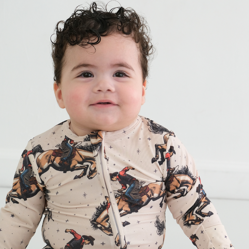Cowboy Footie Zippered One Piece Pookie Jamas