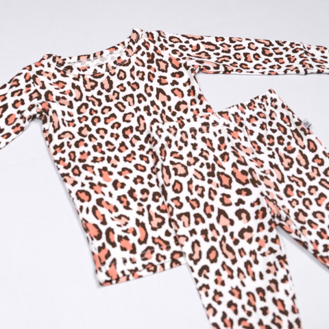 Leopard Two-Piece Bamboo Viscose Pajamas