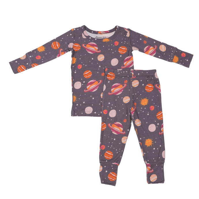 Space Two-Piece Bamboo Viscose Pajamas