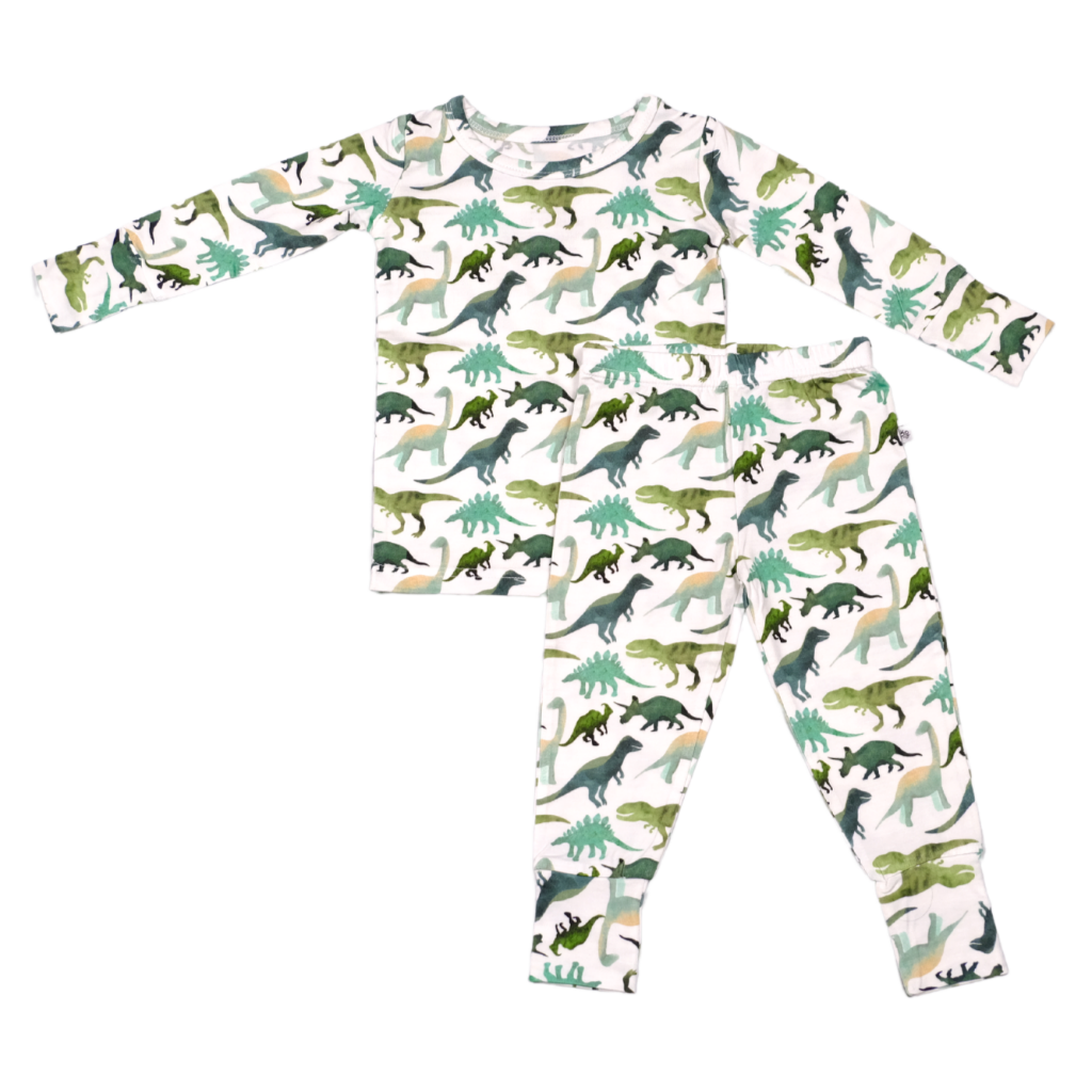 Dinosaur Two-Piece Bamboo Viscose Pajamas