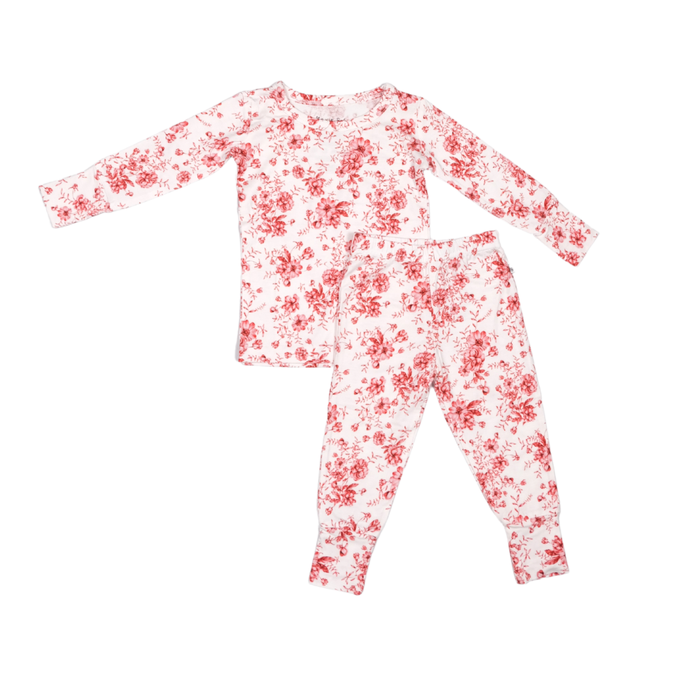 Vintage Floral Two-Piece Bamboo Viscose Pajamas