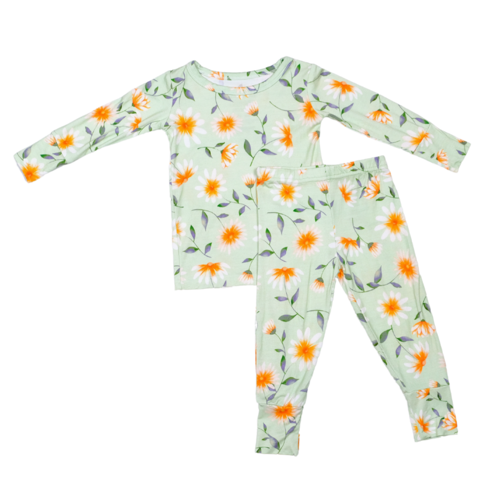 Daisy Floral Two-Piece Bamboo Viscose Pajamas