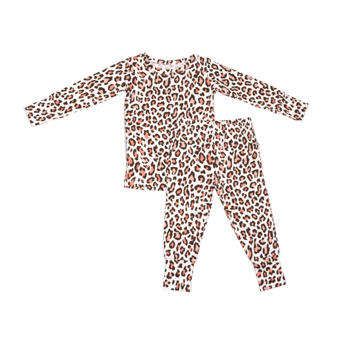 Leopard Two-Piece Bamboo Viscose Pajamas