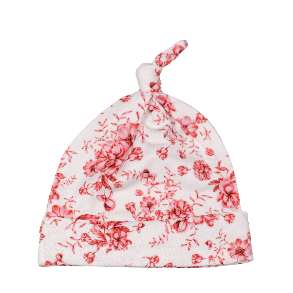 Vintage Floral Bamboo Viscose Knotted Hat