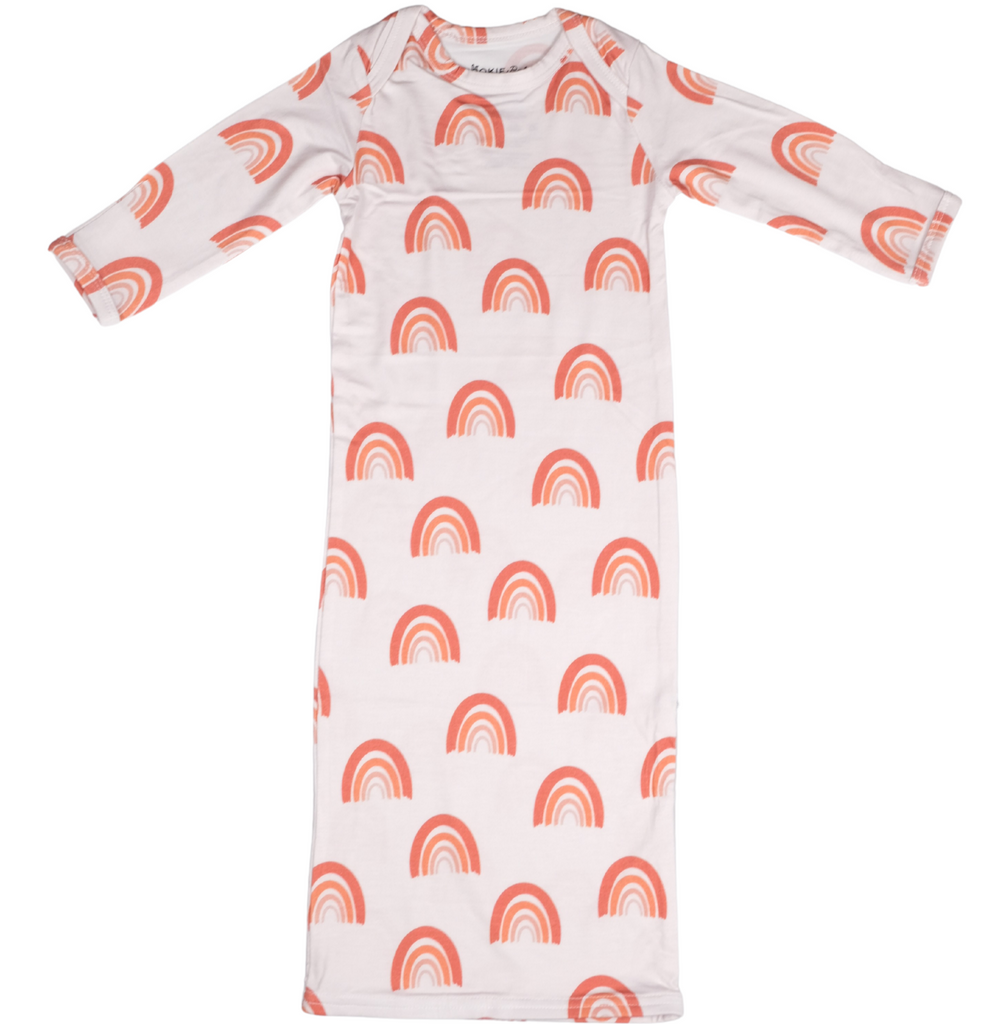 Rainbow Bamboo Viscose Newborn Gown